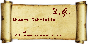 Wieszt Gabriella névjegykártya