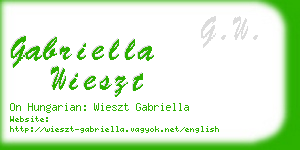 gabriella wieszt business card